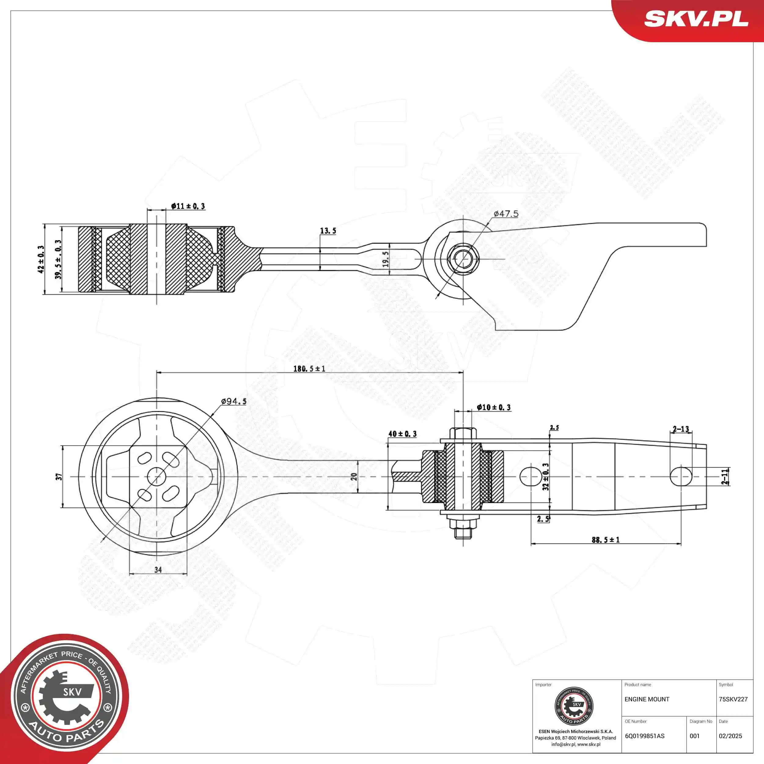 Mounting, engine